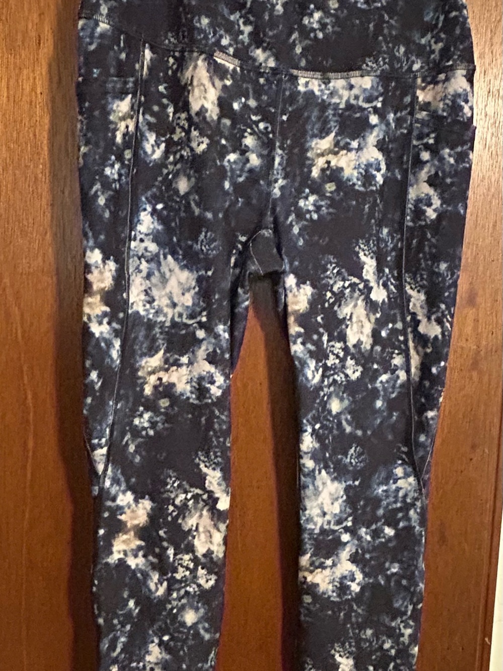 RBX Navy and White Tie-Dye Women’s Performance Leggings